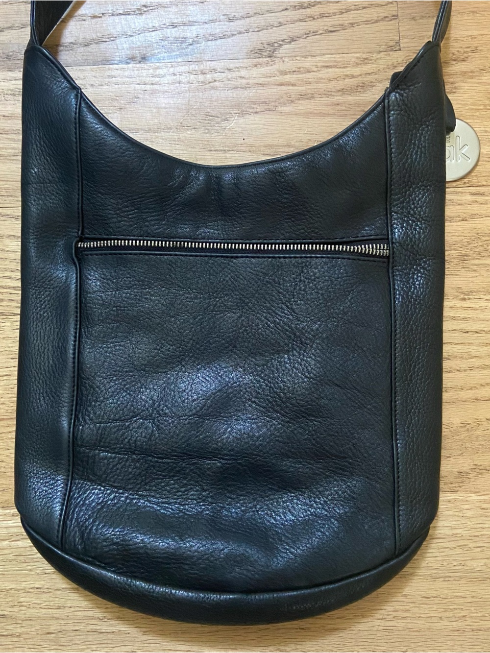 The Sak Leather Shoulder Hobo Bag Women's Black Pebbled Purse Handbag Boho READ - Picture 4 of 8